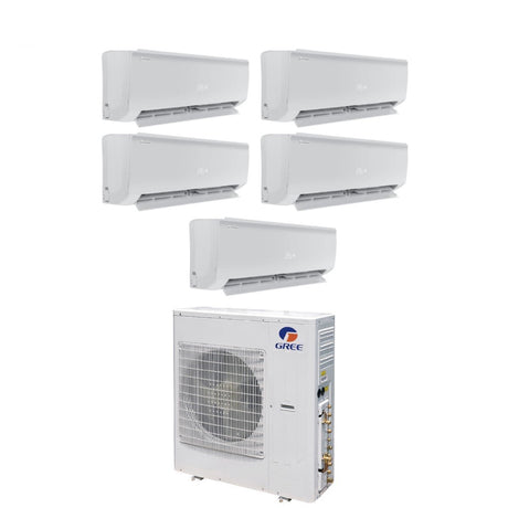 climatizzatore condizionatore gree penta split inverter serie bora plus 9_12_12_12_12 con gwhd 42 nk6lo r 32 wi fi optional 9000_12000_12000_12000_12000