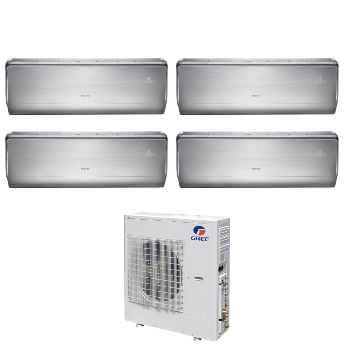 climatizzatore condizionatore gree quadri split inverter serie u crown 9_9_9_9 con gwhd 28 nk6oo r 32 wi fi integrato 9000_9000_9000_9000