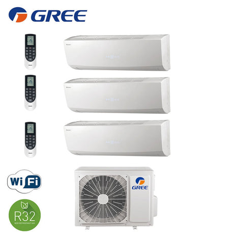 climatizzatore condizionatore gree trial split inverter serie lomo 9_9_9 con gwhd21nk6lo wi fi r 32 new 2018