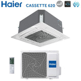 climatizzatore condizionatore haier cassetta 90x90 round flow 24000 btu ab71s2sg1fa hs r 32 wi fi optional con pannello sensor e telecomando incluso
