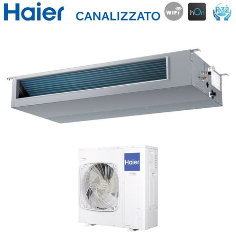 climatizzatore condizionatore haier inverter canalizzato canalizzabile media prevalenza 42000 btu ad125s2sm3fa monofase r 32 wi fi optional