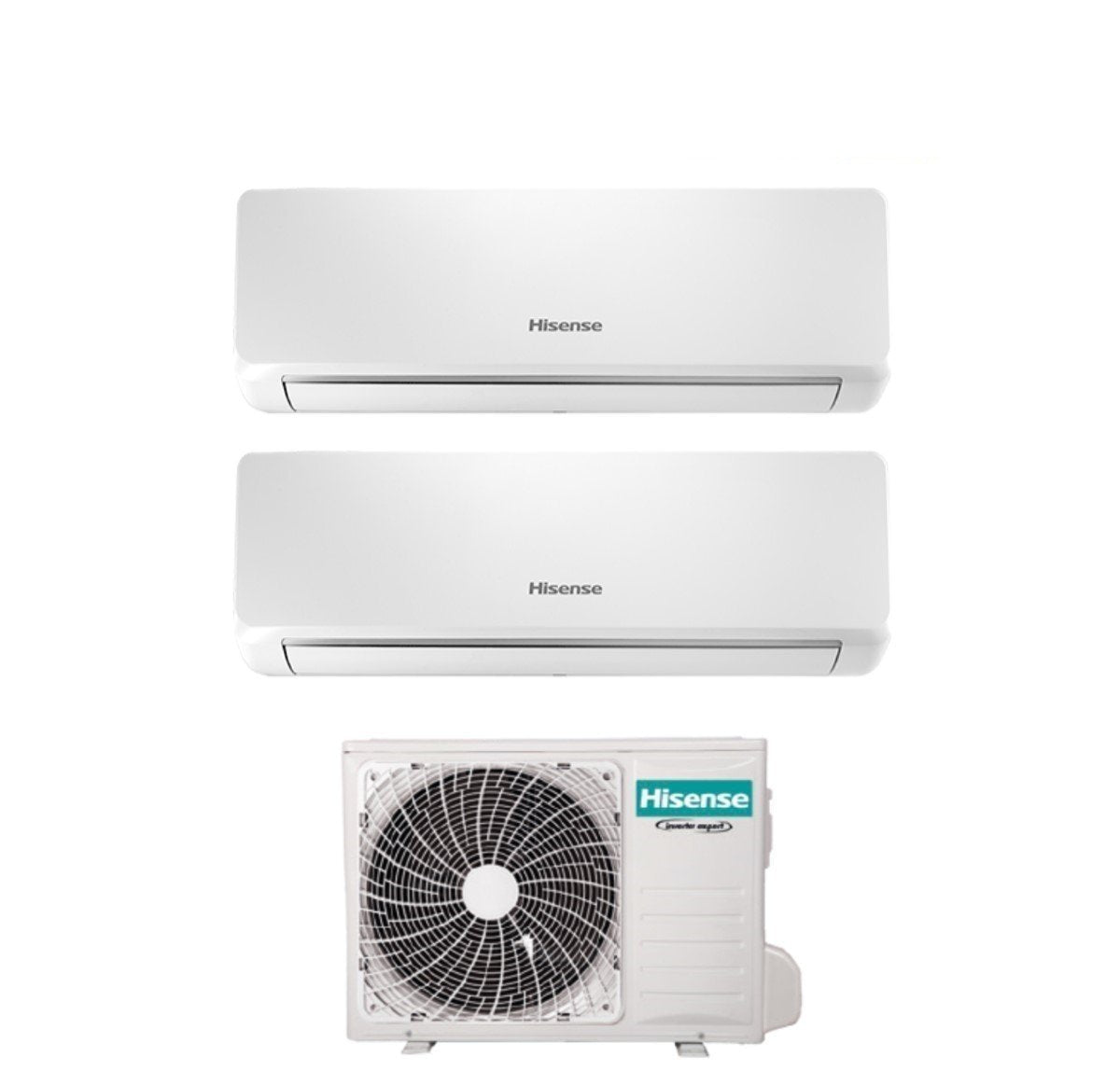 climatizzatore condizionatore hisense dual split inverter serie bio air 9_12 con 2amw42u4rgc r 32 wi fi integrato 9000_12000