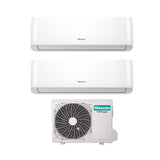 climatizzatore condizionatore hisense dual split inverter serie energy pro 12_12 con 2amw52u4rxc r 32 wi fi integrato 12000_12000 novita
