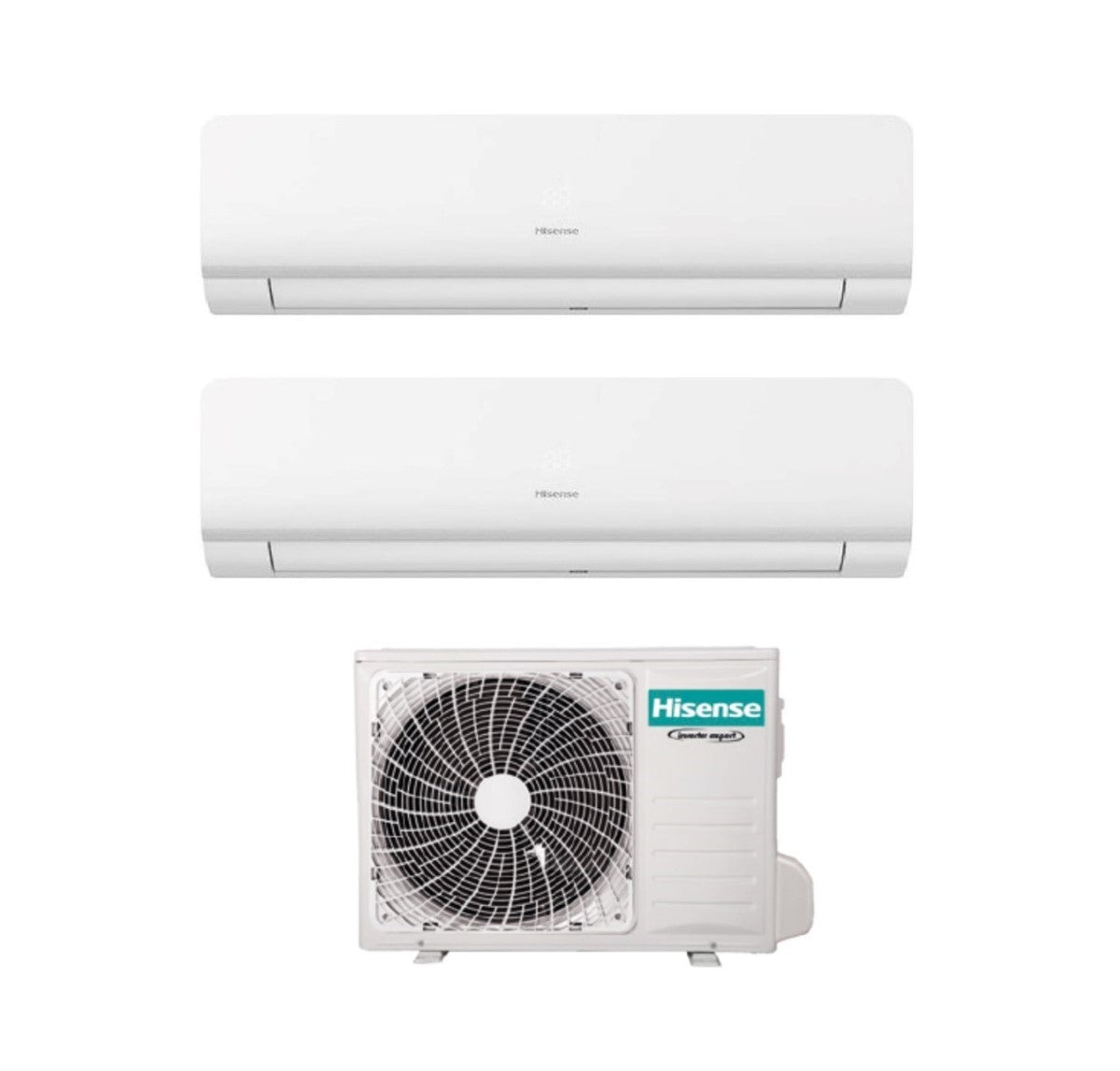 climatizzatore condizionatore hisense dual split inverter serie new energy 12_12 con 2amw52u4rxc r 32 wi fi integrato 12000_12000 novita
