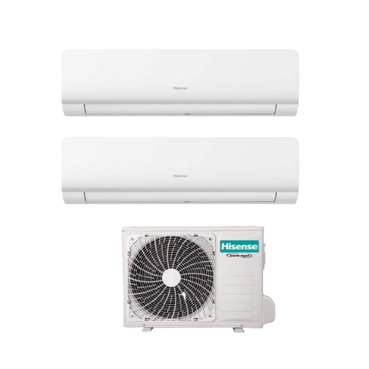 climatizzatore condizionatore hisense dual split inverter serie new energy 7_12 con 2amw35u4rra r 32 wi fi integrato 7000_12000 novita