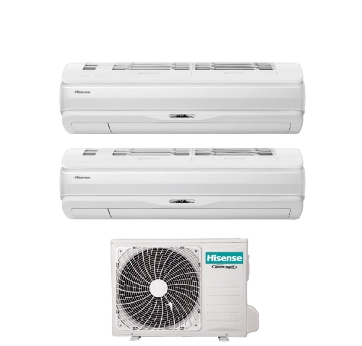 climatizzatore condizionatore hisense dual split inverter serie silentium pro 9_9 con 2am35u4rra r 32 wi fi integrato 9000_9000 novita 2020