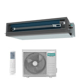 climatizzatore condizionatore hisense inverter canalizzato canalizzabile serie turbo 24000 btu aud71ux4rfm8 _ auw71u4rk8 r 32 wi fi optional classe a__ a__ con telecomando e comando cablato di serie