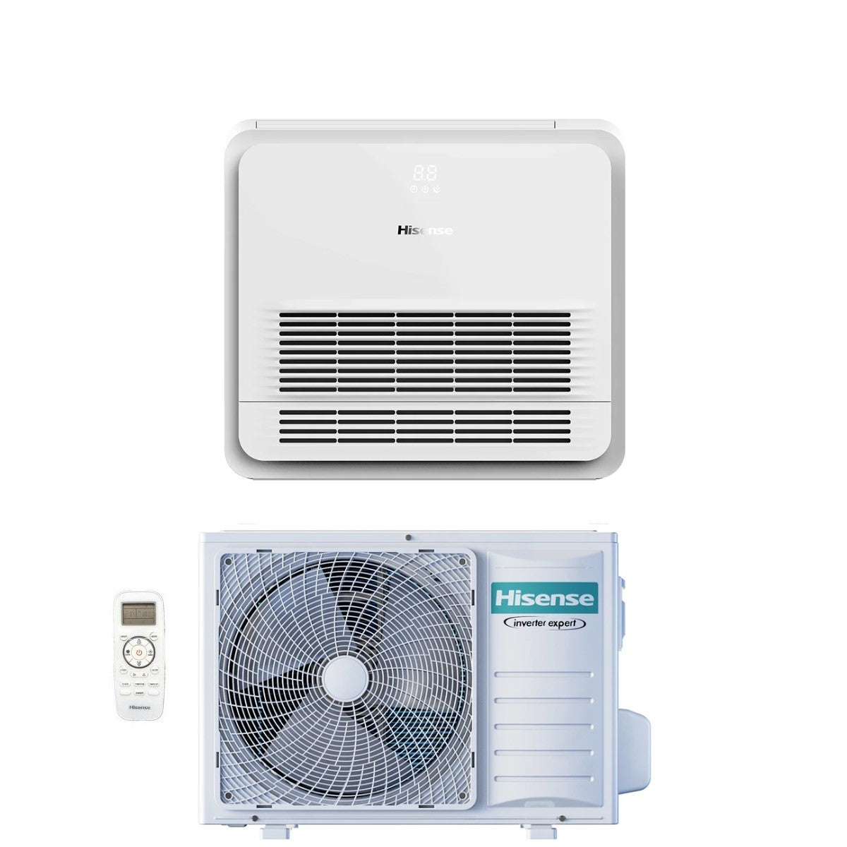 climatizzatore condizionatore hisense inverter console serie turbo 18000 btu akt52ur4rk8 _ auw52u4rj8 r 32 wi fi optional classe a__ a_ con telecomando di serie incluso