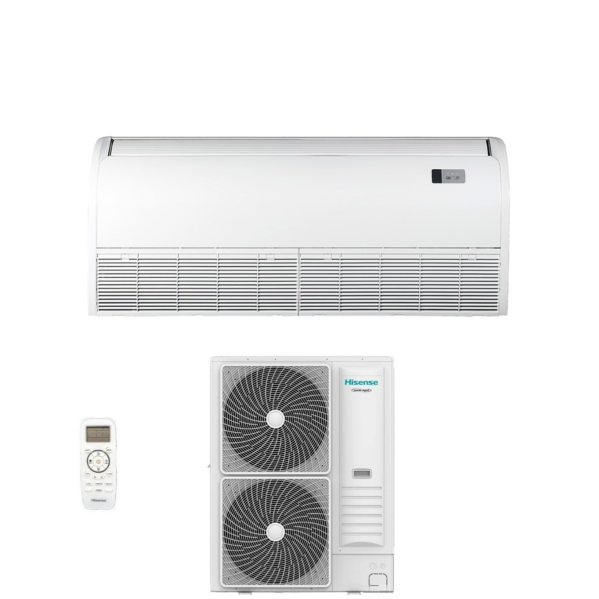 climatizzatore condizionatore hisense inverter soffitto pavimento serie turbo 48000 btu auv140ur4rc8 _ auw140u6rn8 r 32 wi fi optional con telecomando di serie incluso