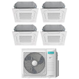 climatizzatore condizionatore hisense quadri split a cassetta 9_9_9_9 con 4amw105u4raa r 32 9000_9000_9000_9000 con telecomando e pannello incluso