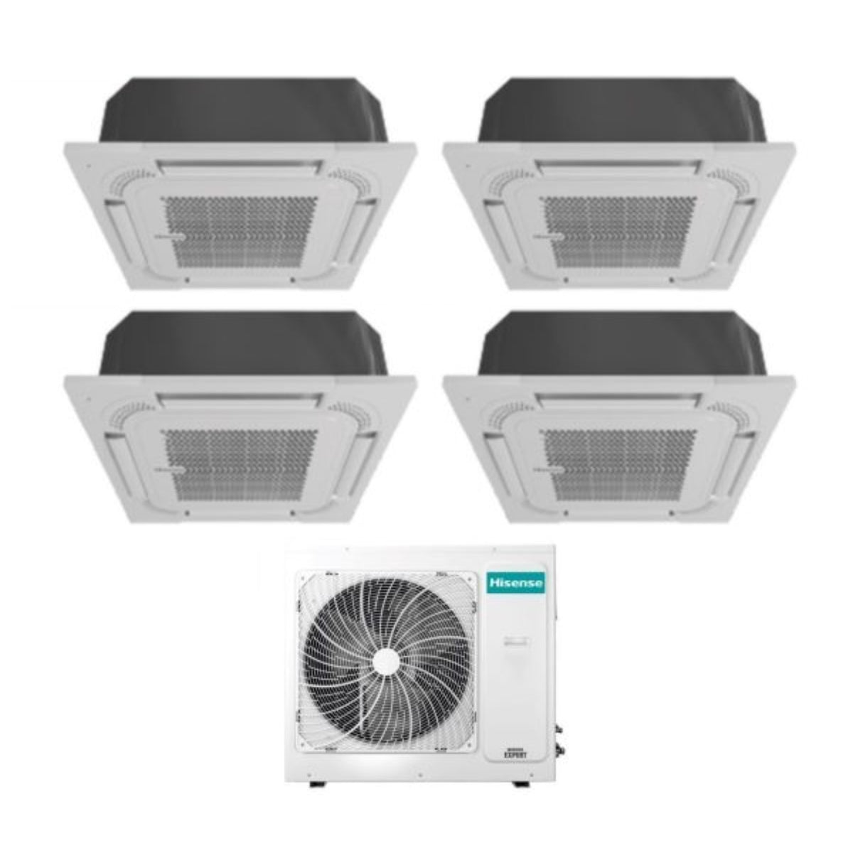 climatizzatore condizionatore hisense quadri split a cassetta 9_9_9_9 con 4amw81u4raa r 32 9000_9000_9000_9000 con telecomando e pannello incluso