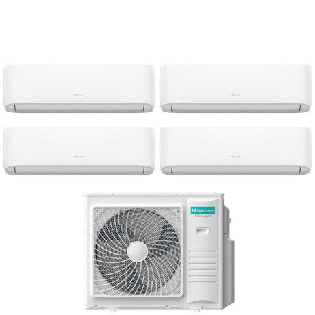 climatizzatore condizionatore hisense quadri split inverter serie hi comfort 9_9_9_18 con 4amw105u4raa r 32 wi fi integrato 9000_9000_9000_18000 novita