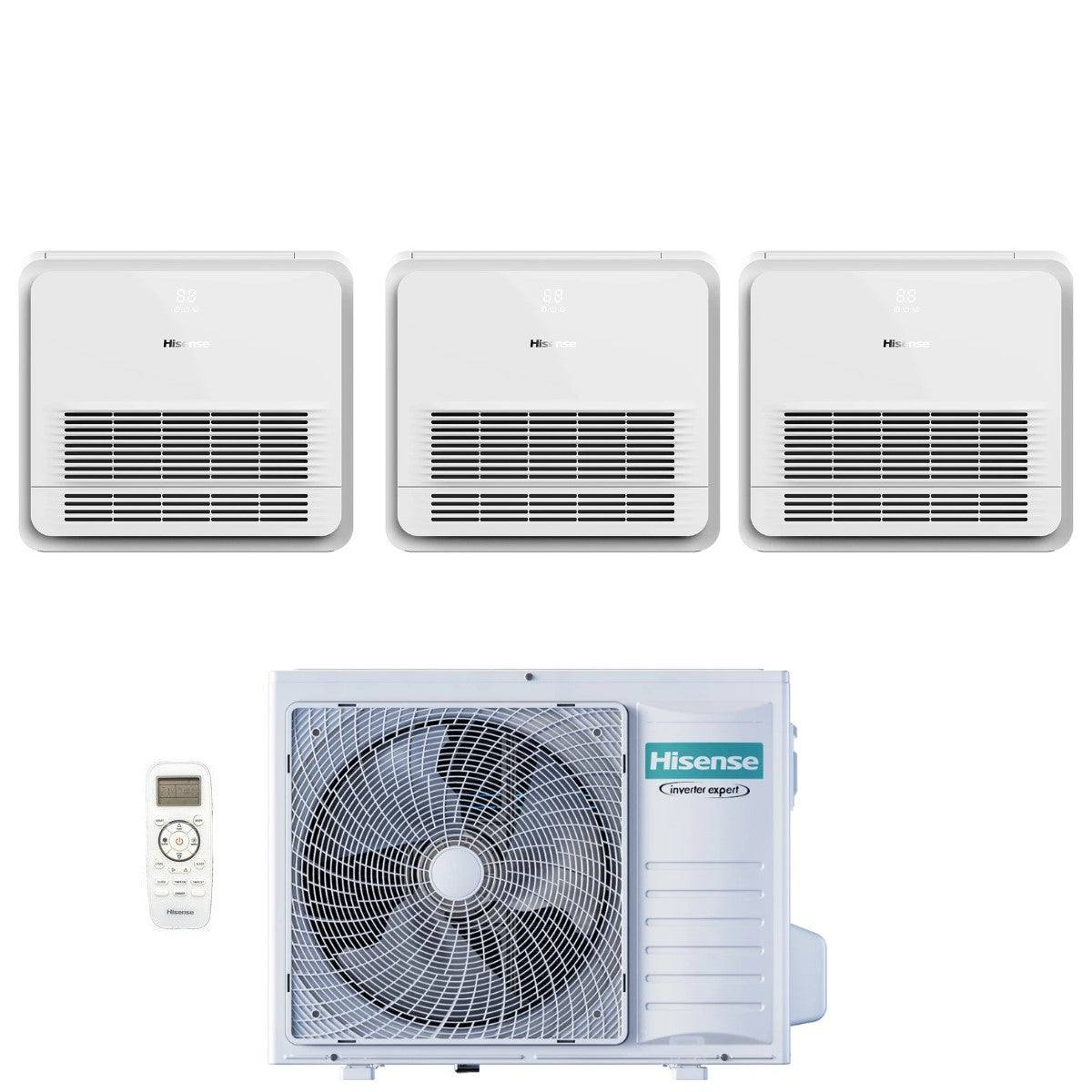 climatizzatore condizionatore hisense trial split console akt 9_9_12 con 3amw72u4rfa r 32 9000_9000_12000 con comando remoto novita