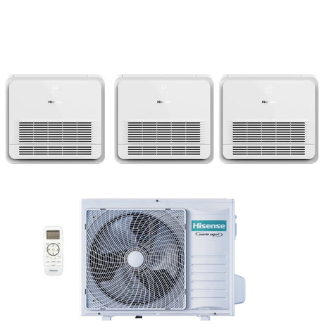 climatizzatore condizionatore hisense trial split console akt 9_9_12 con 3amw72u4rfa r 32 9000_9000_12000 con comando remoto novita