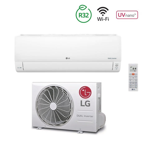 climatizzatore condizionatore inverter lg deluxe 12000 btu r 32 nano uv wi fi integrato voice control dc12rk nsj a__ a__ novita