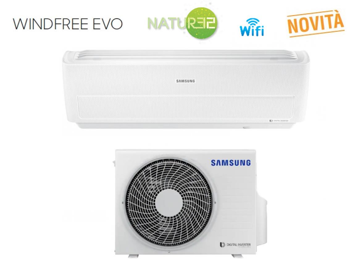 climatizzatore condizionatore inverter serie windfree evo 18000 btu r 32 wi fi a__ ar18rxpxbwkneu novita