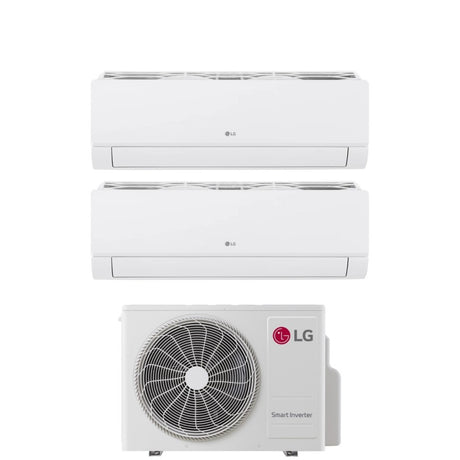 climatizzatore condizionatore lg dual split inverter serie libero smart 7+7 con mu2rw15 ul0 r 32 wi fi integrato 7000+7000   novita