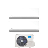 climatizzatore condizionatore midea dual split inverter serie breezeless e 9+12 con m2og 14hfn8 q r 32 wi fi integrato 9000+12000