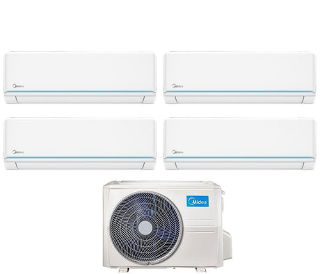 climatizzatore condizionatore midea quadri split inverter serie evolution 9_9_9_12 con m4oe 28hfn8 q r 32 wi fi optional 9000_9000_9000_12000