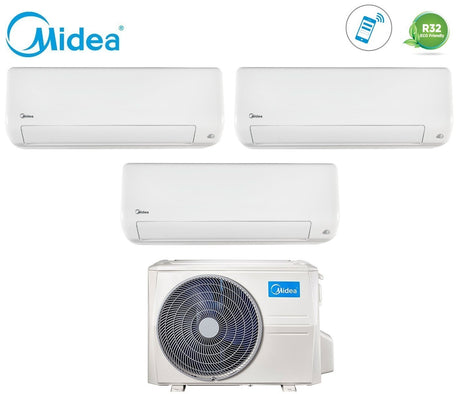climatizzatore condizionatore midea trial split inverter serie all easy pro 12_12_12 con m3of 27hfn8 q r 32 wi fi integrato 12000_12000_12000