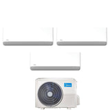climatizzatore condizionatore midea trial split inverter serie breezeless e 9+9+12 con m3og 21hfn8 q r 32 wi fi integrato 9000+9000+12000