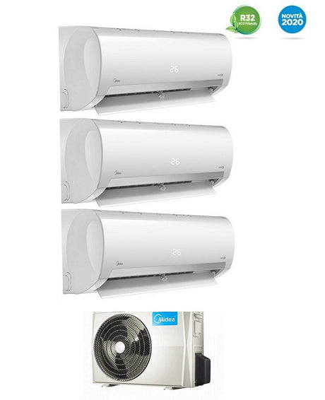 climatizzatore condizionatore midea trial split inverter serie prime 9_9_9 con m3of 21hfn8 q r 32 9000_9000_9000 btu 8911