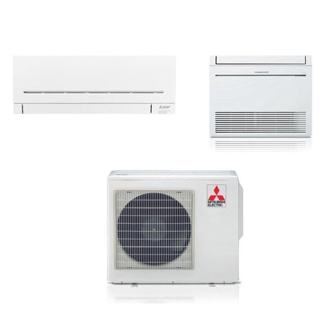 climatizzatore condizionatore mitsubishi electric dual split inverter serie ap vgk 9000 _ pavimento 18000 con mxz 3f68vf2 r 32 wi fi 9000_18000