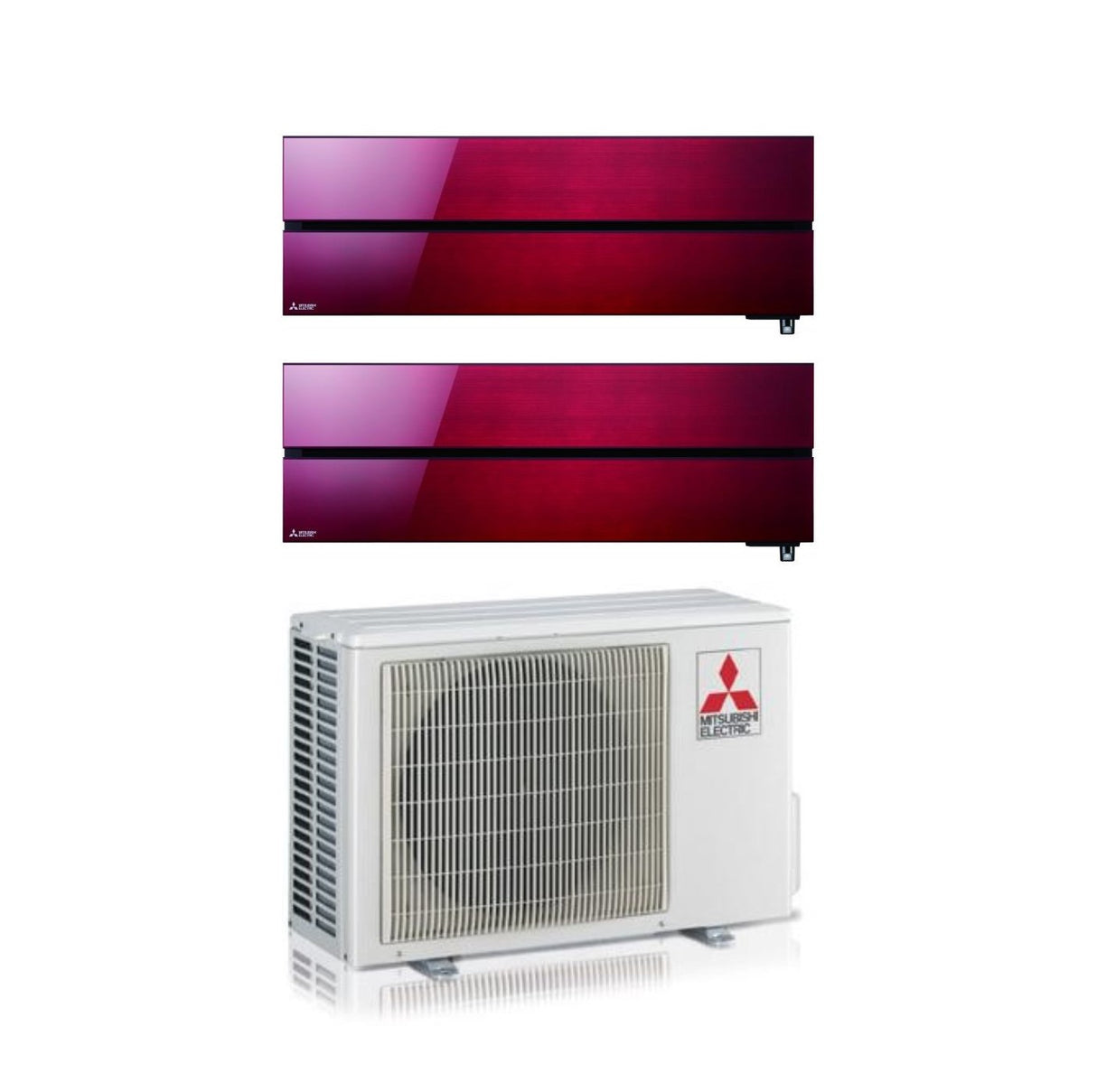 climatizzatore condizionatore mitsubishi electric dual split inverter serie kirigamine style msz ln 9_9 con mxz 2f42vf ruby red wi fi r 32 9000_9000 rosso
