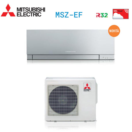 climatizzatore condizionatore mitsubishi electric inverter kirigamine zen r 32 silver 12000 btu msz ef35vgs grigio a___ novita