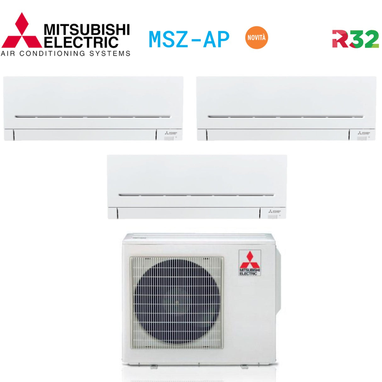 climatizzatore condizionatore mitsubishi electric trial split inverter serie ap 9_9_12 con mxz 3f68vf r 32 wi fi optional modello plus 9000_9000_12000 new 2018