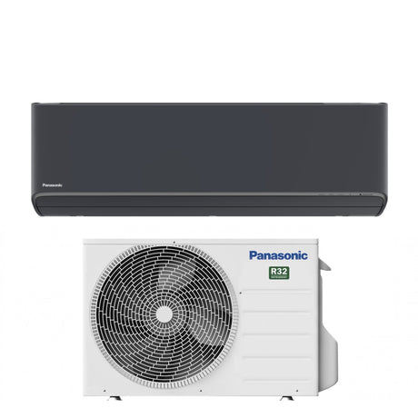 climatizzatore condizionatore panasonic inverter serie etherea dark 7000 btu cs xz20xkew h r 32 wi fi integrato colore grigio grafite
