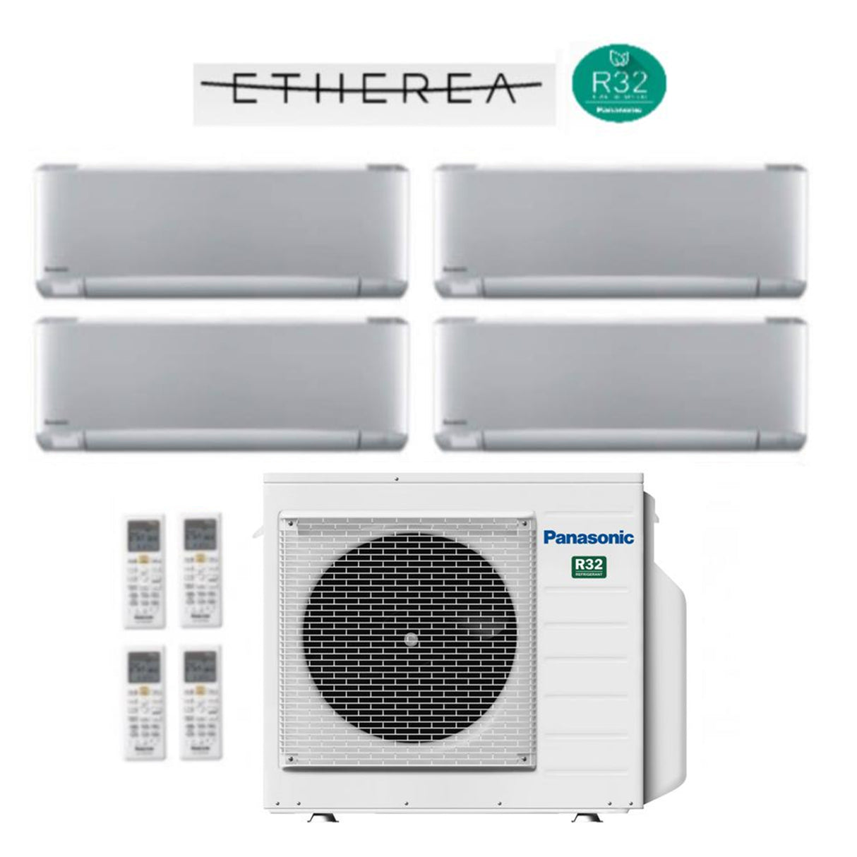 climatizzatore condizionatore panasonic quadri split inverter serie etherea silver 9_9_9_9 con cu 4z68tbe r 32 wi fi integrato 9000_9000_9000_9000 argento