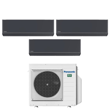 climatizzatore condizionatore panasonic trial split inverter serie etherea dark 7_9_12 con cu 3z52tbe r 32 wi fi integrato colore grigio grafite 7000_9000_12000