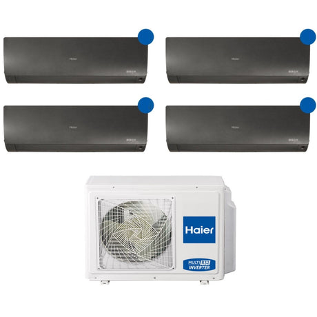 climatizzatore condizionatore quadri split inverter haier serie flexis black nero 7000_7000_9000_9000 btu con 4u85s2sr2fa wifi integrato r 32 7_7_9_9 novita 12701