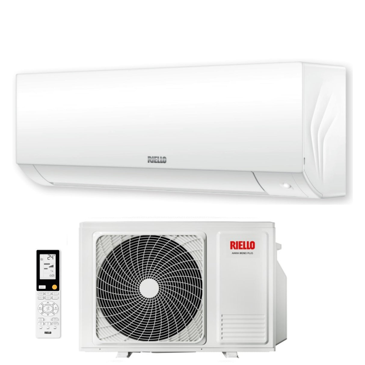 climatizzatore condizionatore riello inverter serie aaria mono plus 12000 btu amw35 plus r32 wi fi optional new 2018