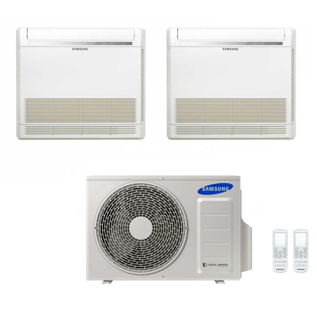 climatizzatore condizionatore samsung dual split console inverter 12_12 con aj050ncj r 32 wi fi optional 12000_12000 con comando wireless incluso novita