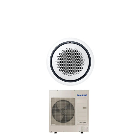 climatizzatore condizionatore samsung inverter cassetta 360 42000 btu ac120mn4pkh eu trifase r 410 wi fi optional con comando wireless incluso disponibili vari pannelli