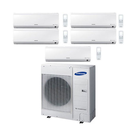 climatizzatore condizionatore samsung penta split inverter new style plus 9_9_9_12_12 con aj100fcj 9000_9000_9000_12000_12000