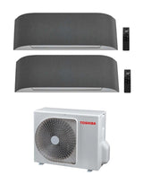 climatizzatore condizionatore toshiba dual split inverter serie haori 10000_13000 9000_12000 con ras 2m14u2avg e wi fi integrato grigio chiaro grigio scuro 10_13 9_12 novita