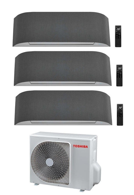 climatizzatore condizionatore toshiba trial split inverter serie haori 10000_10000_16000 9000_9000_15000 con ras 3m18u2avg e wi fi integrato grigio chiaro grigio scuro 10_10_16 9_9_15 novita