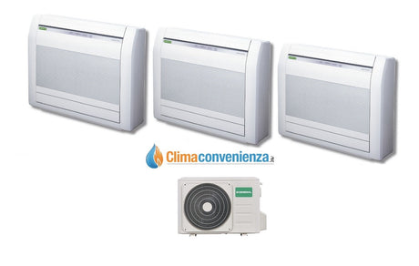 climatizzatore condizionatore trial split inverter pavimento fujitsu general serie lvca 9000_9000_12000 con aohg24lat3 9_9_12 btu