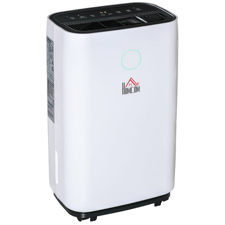 easycomfort deumidificatore da 20l 3 modalita e 2 velocita timer 24h design silenzioso 33.5x23x57cm bianco