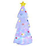 easycomfort easycomfort albero di natale bianco gonfiabile 245cm gigante e impermeabile con luci a led decorazione natalizia per esterni