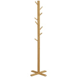 easycomfort easycomfort appendi abiti da terra in legno di bambu con 8 ganci e base a x 49 5x 49 5x 178cm naturale