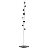 easycomfort easycomfort appendiabiti da terra con 8 ganci struttura in acciaio con base in marmo 35x35x170cm nero