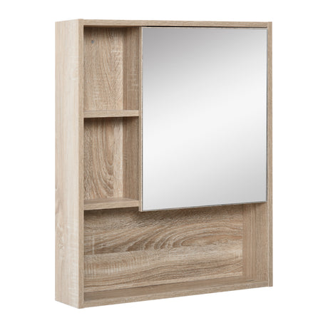 easycomfort easycomfort armadietto bagno a specchio con ripiani regolabile pensile bagno con porta salvaspazio montaggio a parete 60x15x76 cm rovere ean 8054111843157