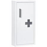easycomfort easycomfort armadietto medicinali a 3 ripiani con porta magnetica in acciaio 30x12x60 cm bianco