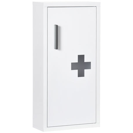 easycomfort easycomfort armadietto medicinali a 3 ripiani con porta magnetica in acciaio 30x12x60 cm bianco