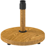 easycomfort easycomfort base per ombrellone a 4 ruote con freni in cemento e metallo 48x44 cm color legno
