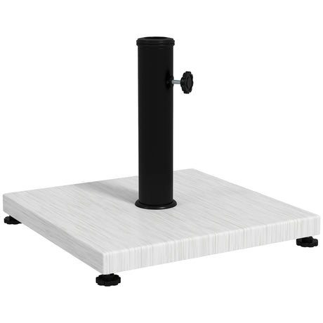 easycomfort easycomfort base per ombrellone da 25kg in metallo e cemento con effetto legno 45x45x33 5cm bianco